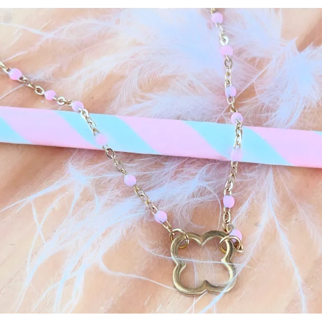 Collier acier doré Thésa