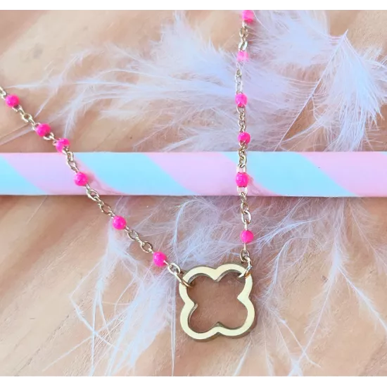 Collier acier doré Thésa