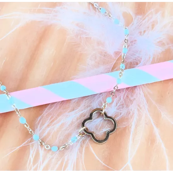 Collier acier doré Thésa
