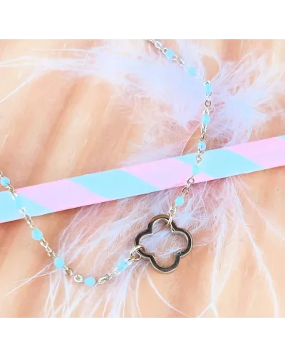 Collier acier doré Thésa