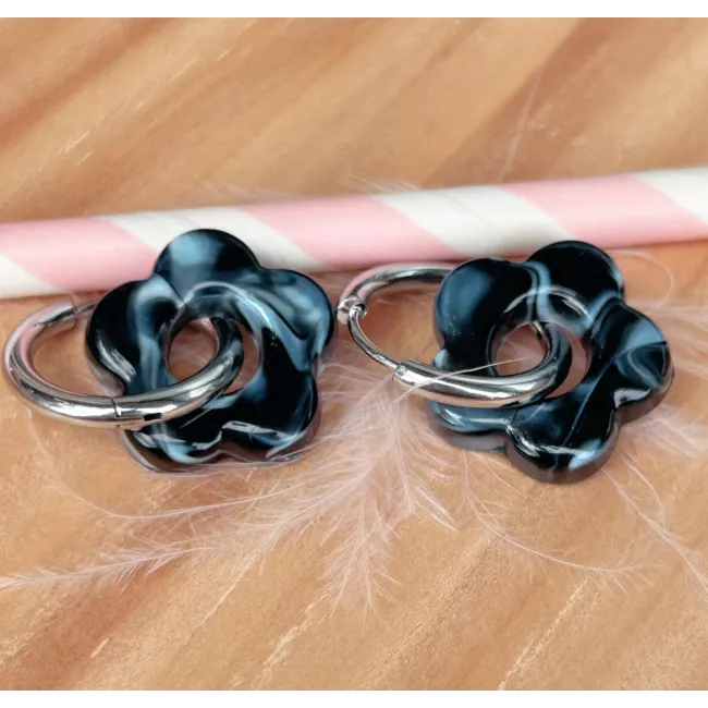 créoles acier et résine