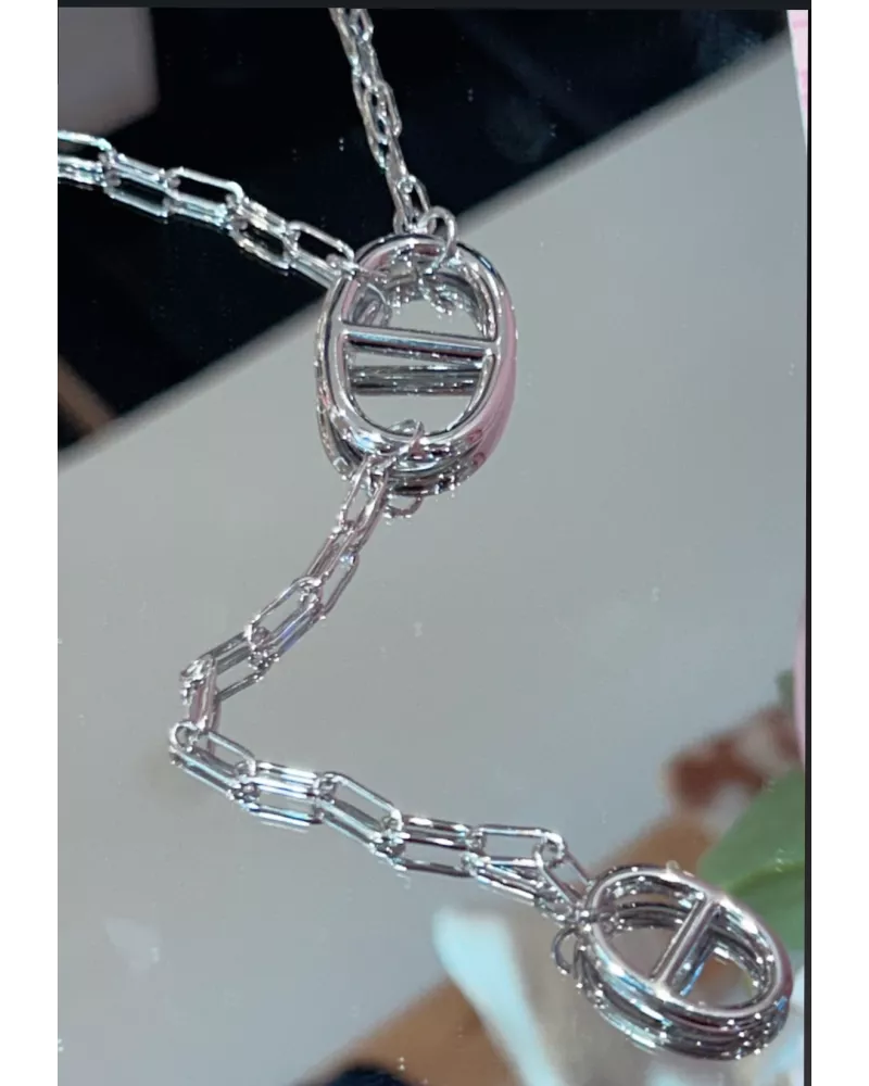 Sautoir acier Y Marine Grand