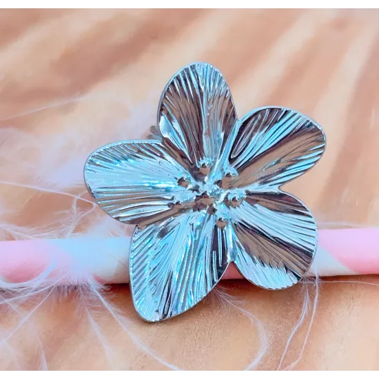 Bague Acier Floralia Bloom