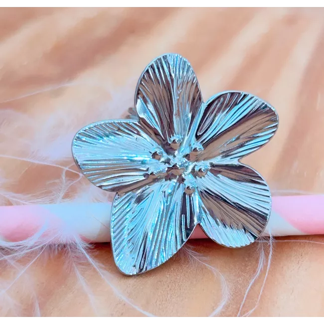 Bague Acier Floralia Bloom