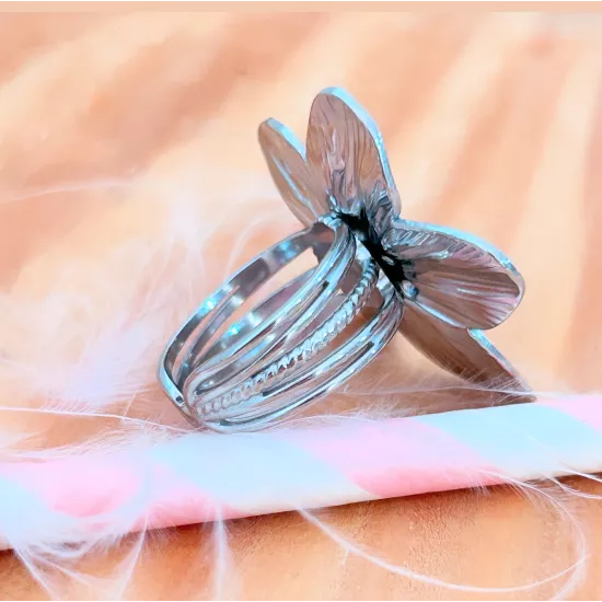 Bague Acier Floralia Bloom