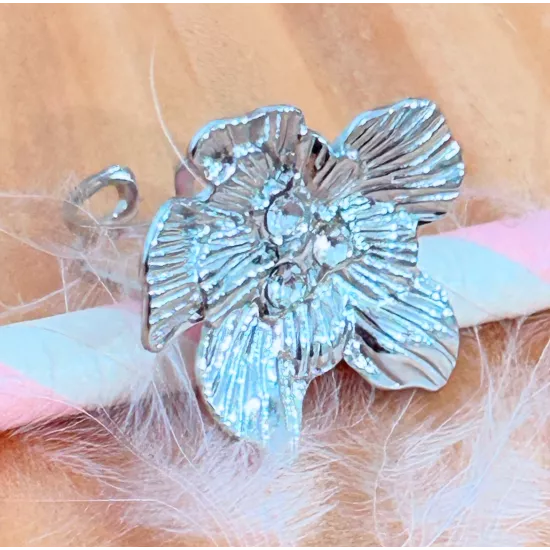 Bague Acier Floralia Bloom