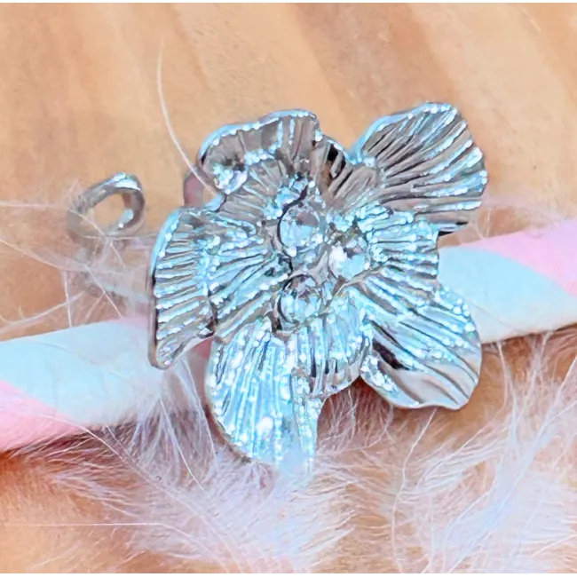 Bague Acier Floralia Bloom