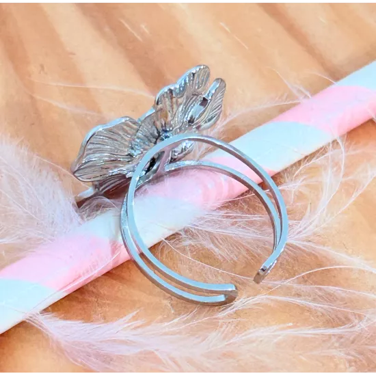 Bague Acier Floralia Bloom