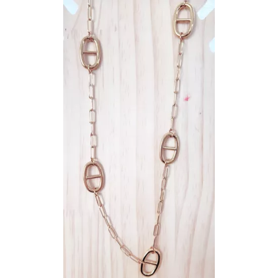 Sautoir acier Y Marine