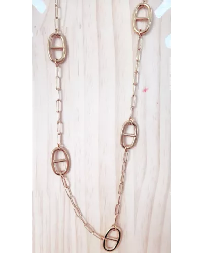 Sautoir acier Y Marine