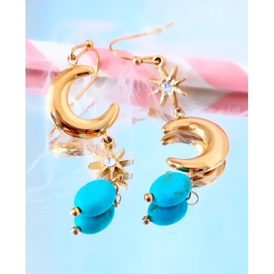 Boucles d'oreilles Stellina Acier Doré