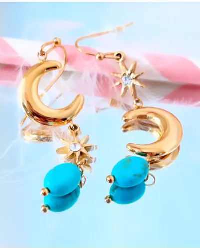 Boucles d'oreilles Stellina Acier Doré