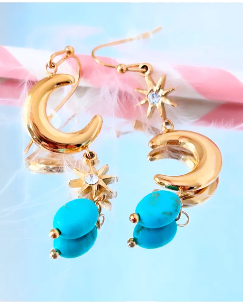 Boucles d'oreilles Stellina Acier Doré