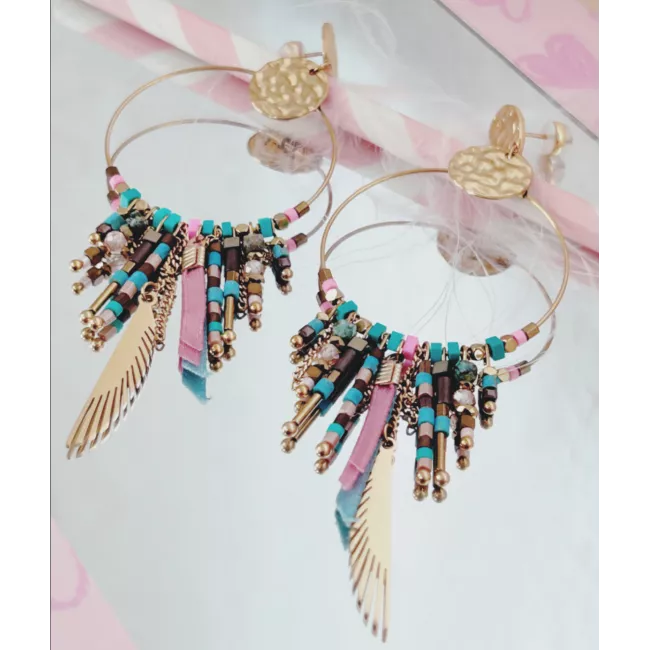 Boucles d'oreilles acier doré Lina Belle