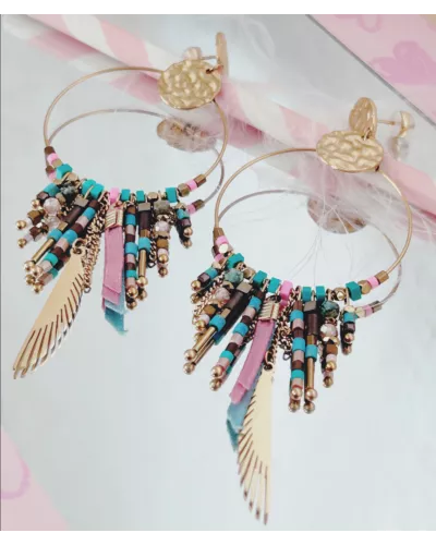 Boucles d'oreilles acier doré Lina Belle