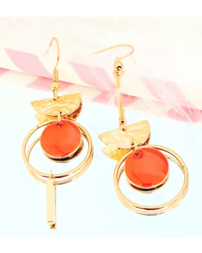 Boucles d'oreilles  Acier Doré Lilou Sunny