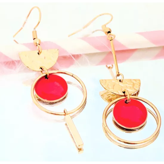 Boucles d'oreilles  Acier Doré Lilou Sunny