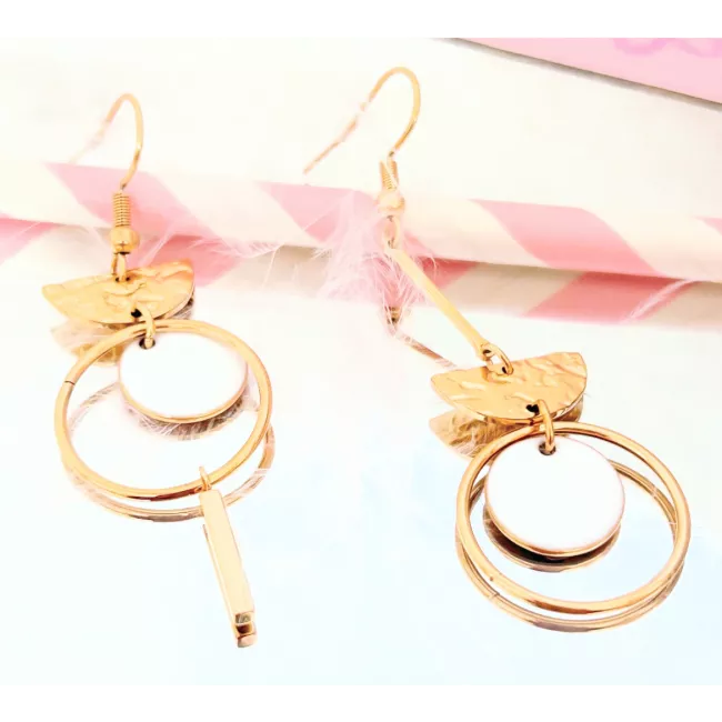 Boucles d'oreilles  Acier Doré Lilou Sunny