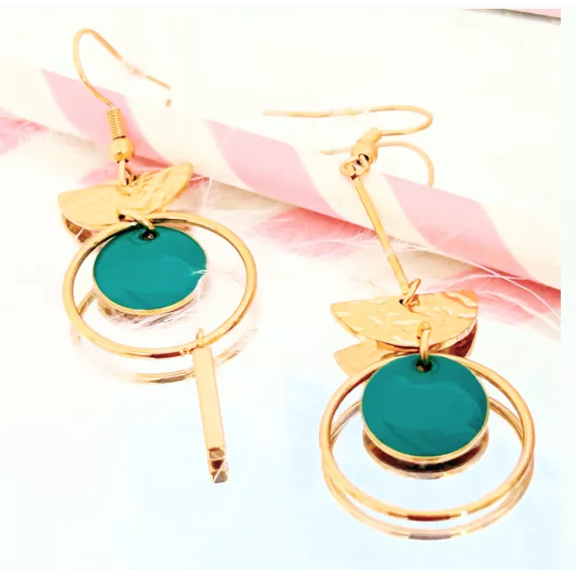 Boucles d'oreilles  Acier Doré Lilou Sunny