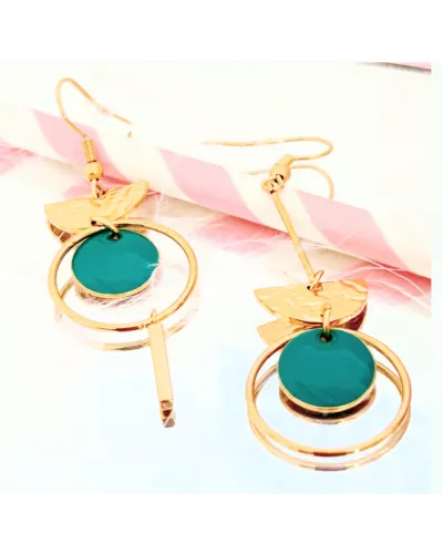 Boucles d'oreilles  Acier Doré Lilou Sunny
