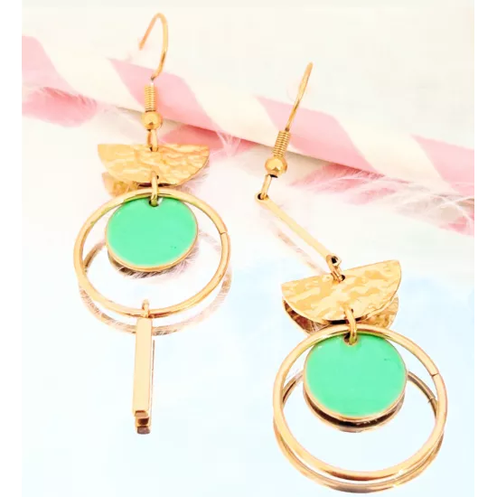 Boucles d'oreilles  Acier Doré Lilou Sunny