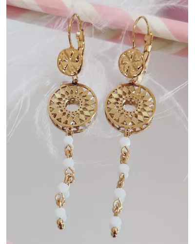 Boucles d'oreilles Naya Acier Doré