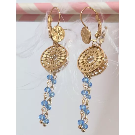 Boucles d'oreilles Naya Acier Doré