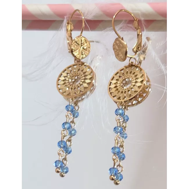 Boucles d'oreilles Naya Acier Doré