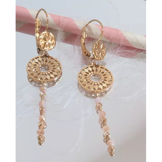 Boucles d'oreilles Naya Acier Doré