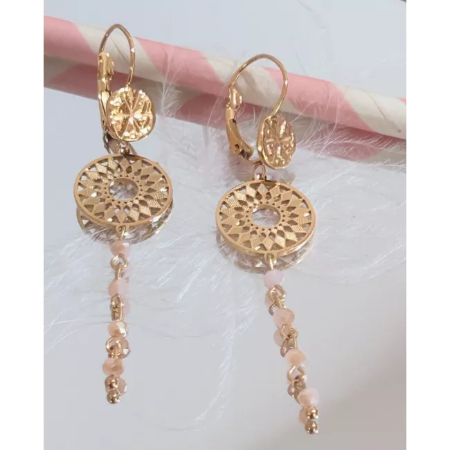 Boucles d'oreilles Naya Acier Doré