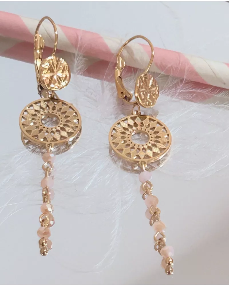 Boucles d'oreilles Naya Acier Doré