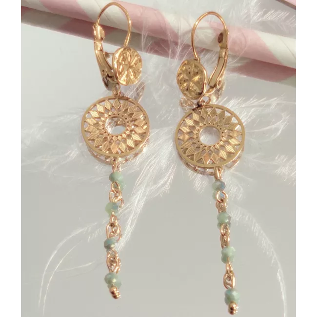 Boucles d'oreilles Naya Acier Doré