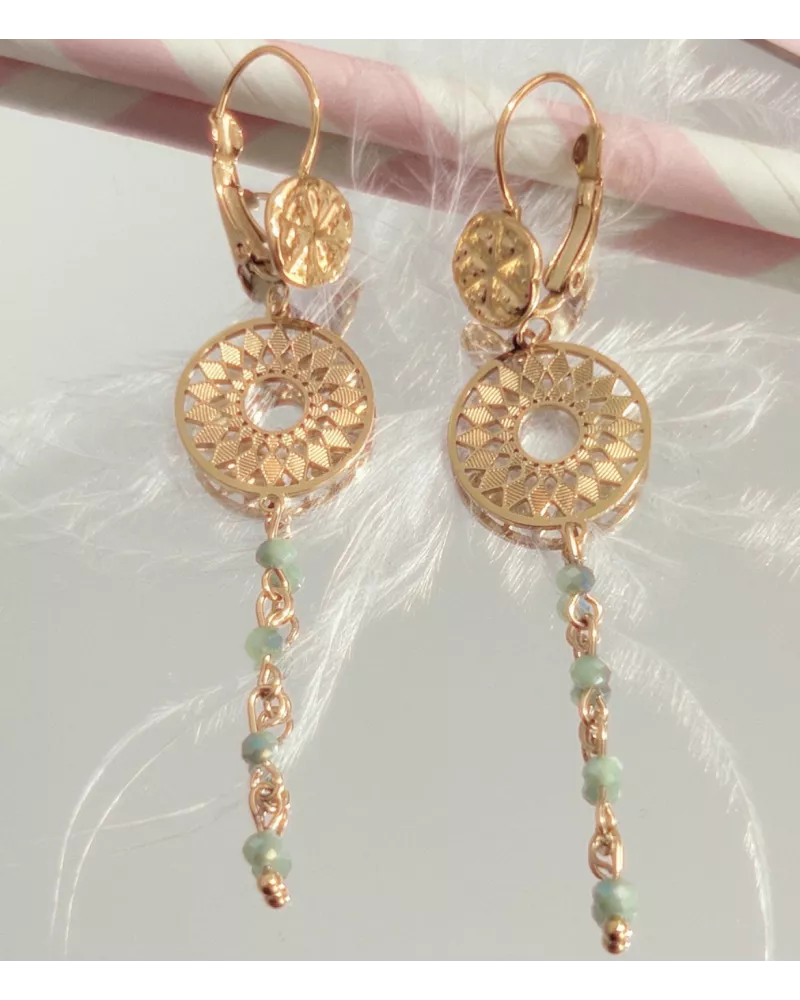 Boucles d'oreilles Naya Acier Doré