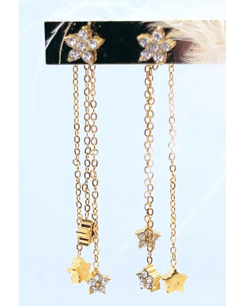 Boucles d'oreilles Nova en Acier