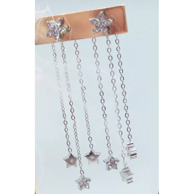 Boucles d'oreilles Nova en Acier