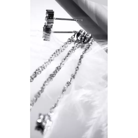 Boucles d'oreilles Nova en Acier