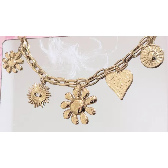 Collier Rosy Acier doré