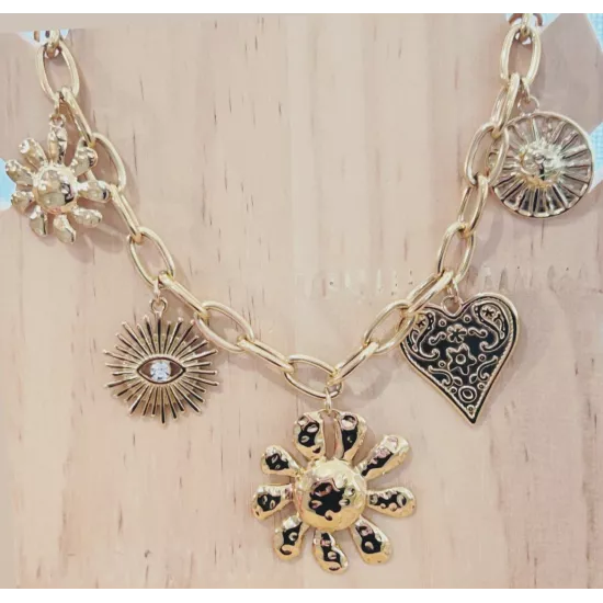 Collier Rosy Acier doré