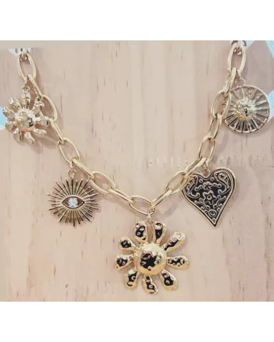 Collier Rosy Acier doré