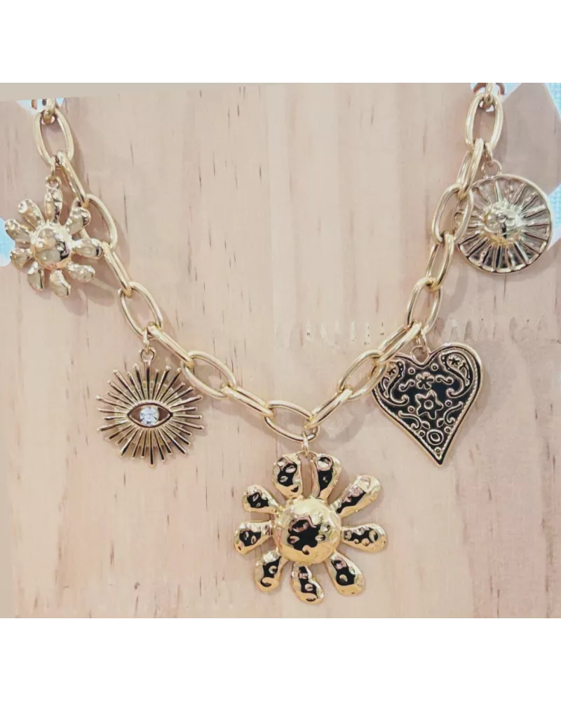 Collier Rosy Acier doré