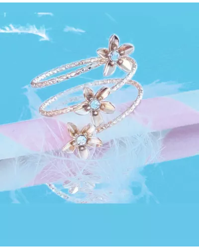 Bague Acier doré Lysia