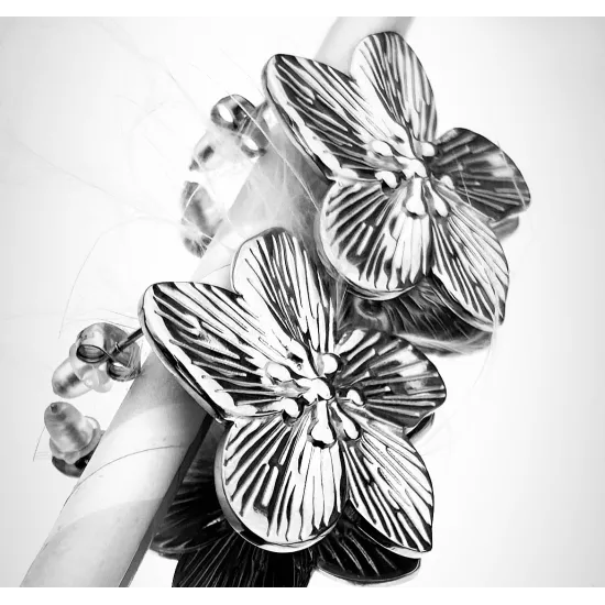 Boucles d'oreilles Acier Floralia Bloom Great