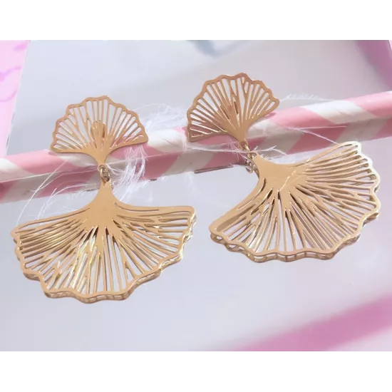 Boucles d'oreilles Acier doré Eléonore