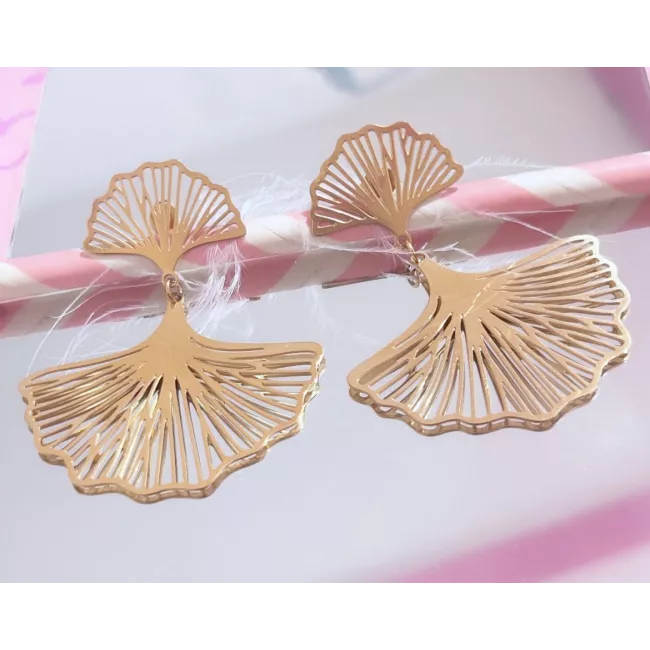 Boucles d'oreilles Acier doré Eléonore