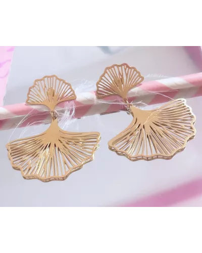 Boucles d'oreilles Acier doré Eléonore