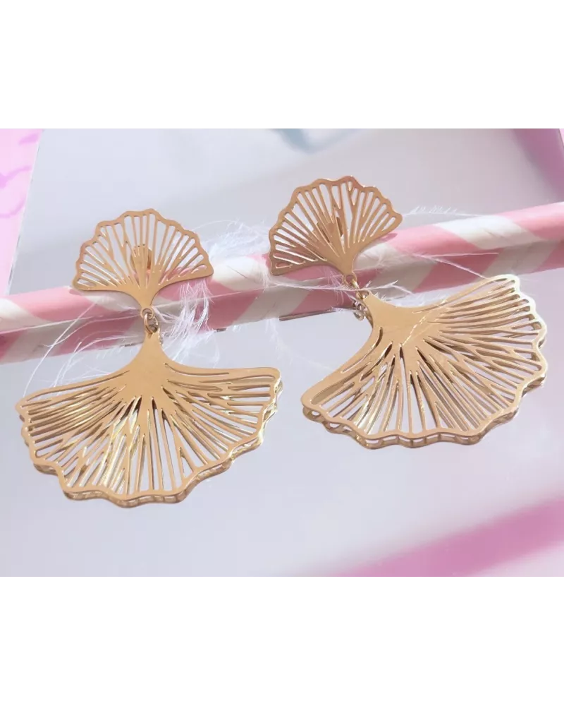 Boucles d'oreilles Acier doré Eléonore