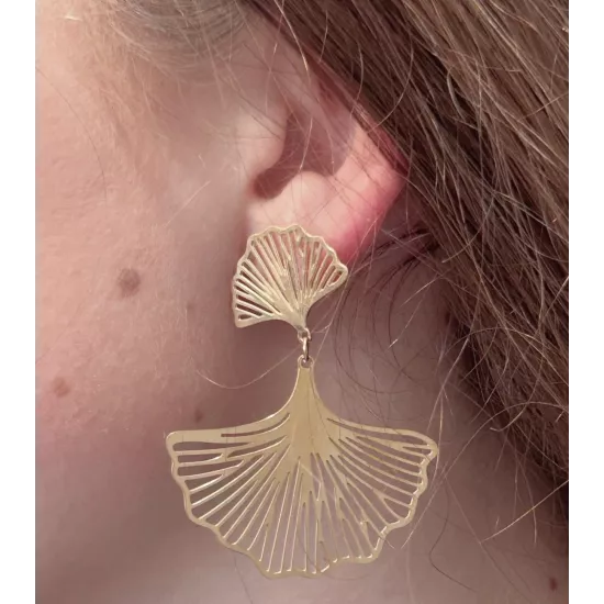 Boucles d'oreilles Acier doré Eléonore