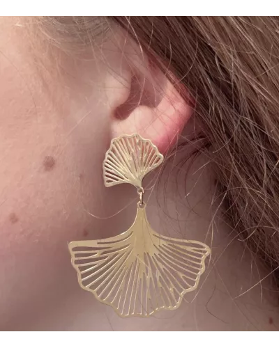 Boucles d'oreilles Acier doré Eléonore