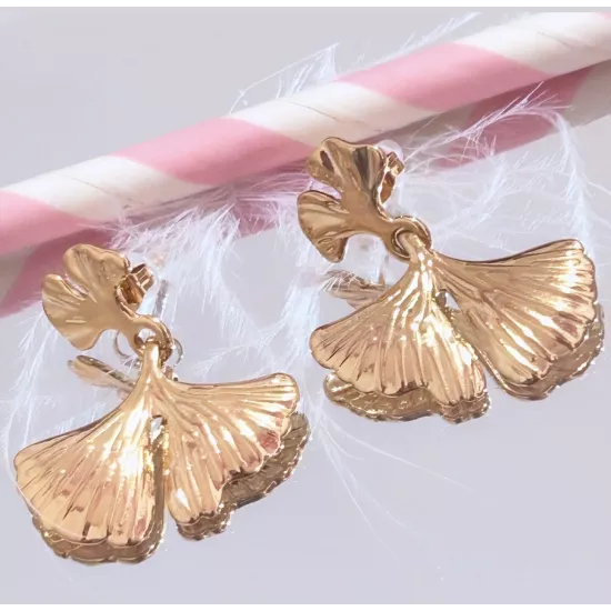 Boucles d'oreilles Acier doré Gisèle