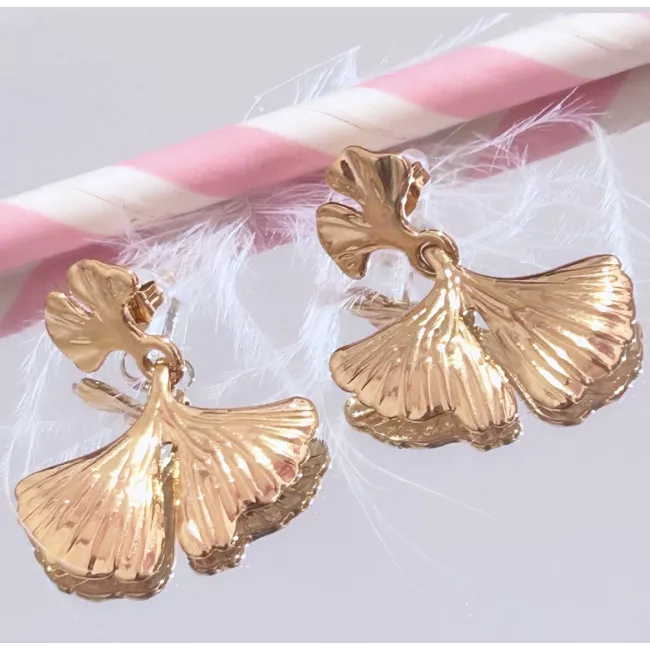 Boucles d'oreilles Acier doré Gisèle